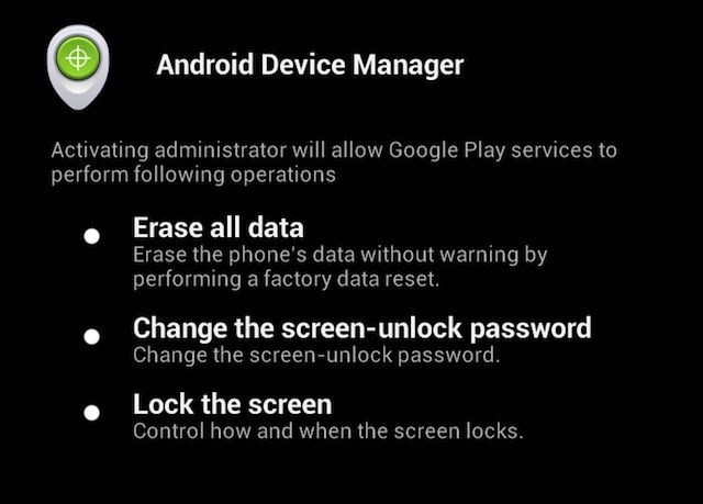 Android Device Manager Shortened