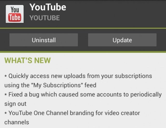YouTube-update