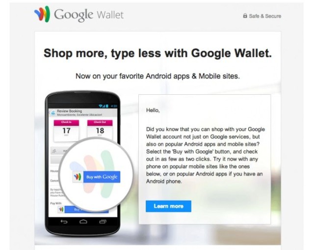 Google Wallet Email