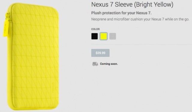 Nexus 7 Sleeve Yellow