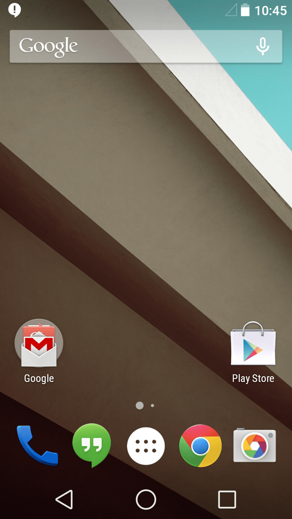The homescreen remains largely unchanged