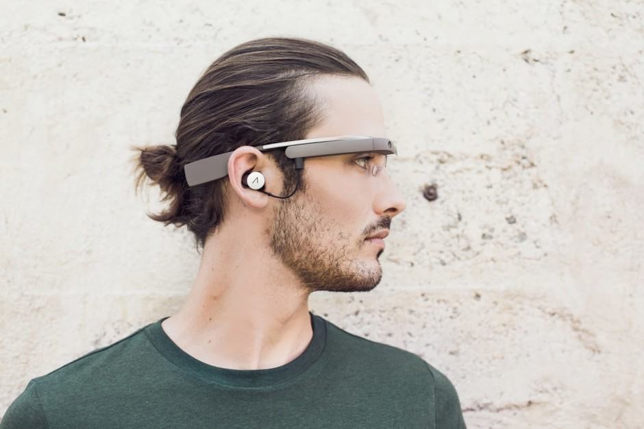 Pandora is compatible with the Google Glass earbuds. Photo: Google.