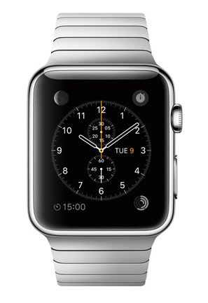 Apple Watch with a stainless steel bracelet. Photo: Apple.