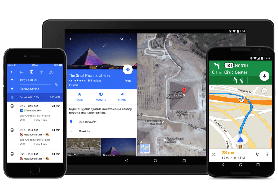 The new Google Maps is bold and beautiful. Screenshot: Google