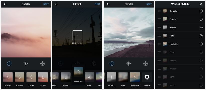 You can now rearrange your Instagram filters to make your favorite easier to find. Screenshots: Instagram