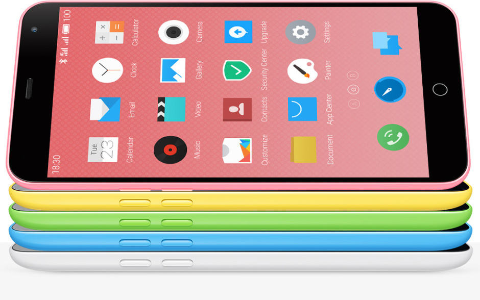 The M1 Note even comes in the same colors as the iPhone 5c. Photo: Meizu