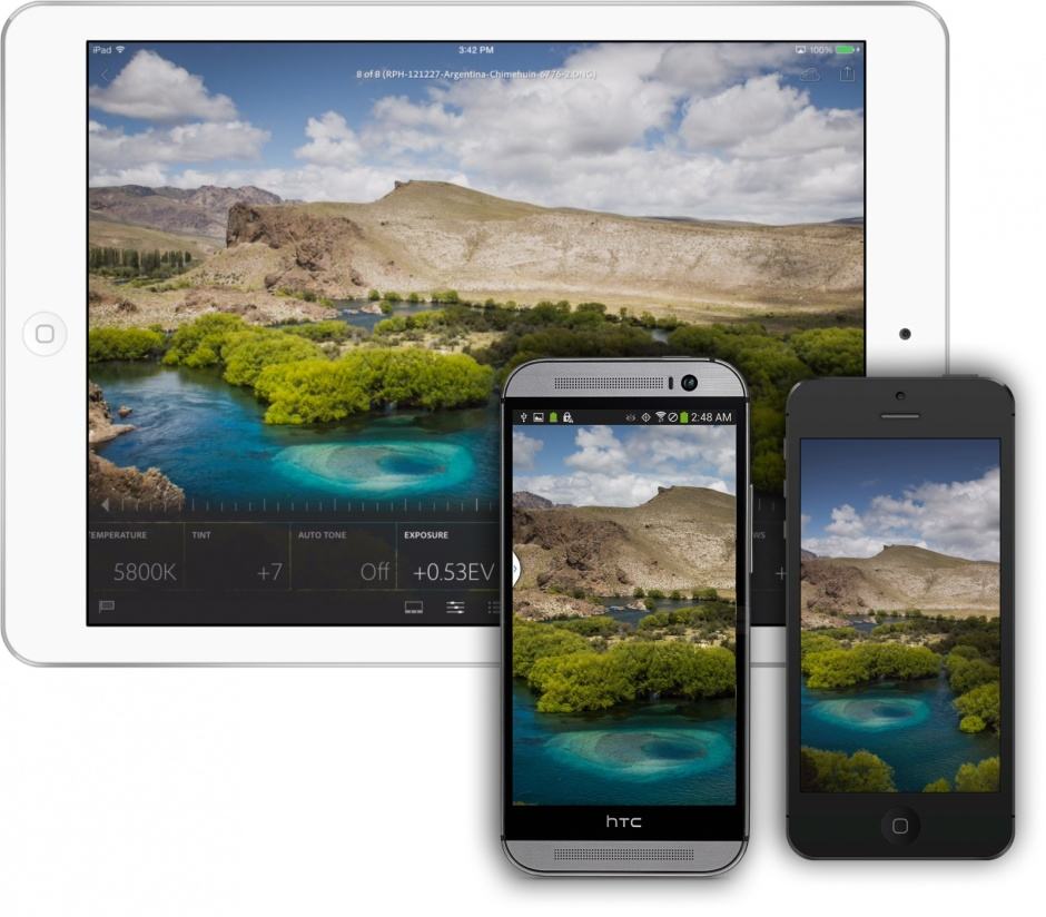 Lightroom for Android is identical to its iOS counterpart. Photo: Adobe