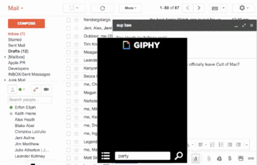 A Gmail extension now brings Giphy right to your compose window. GIF: Giphy