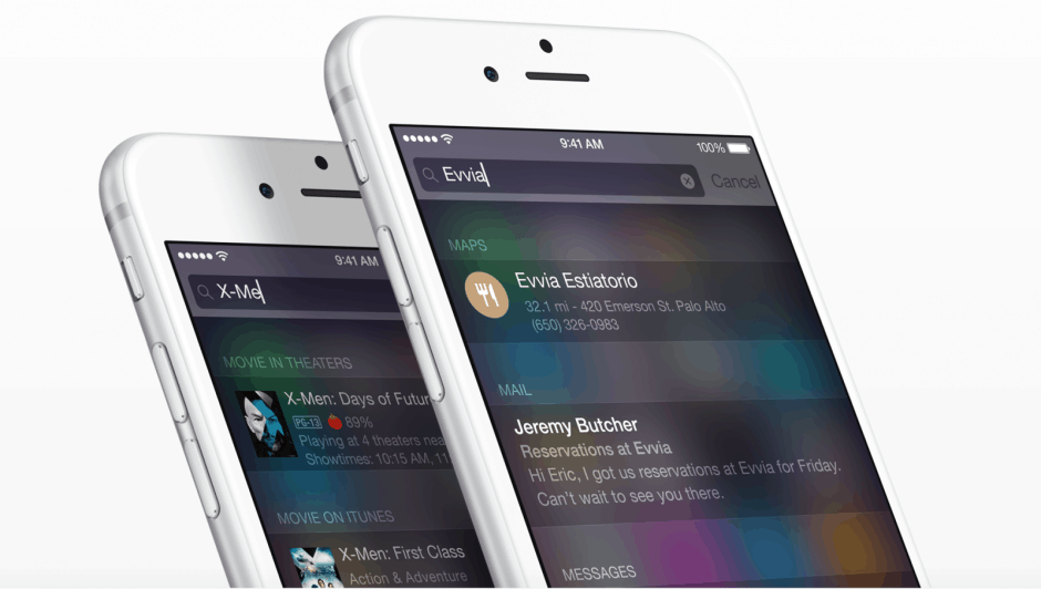Proactive is to be built into Spotlight in iOS 9. Photo: Apple
