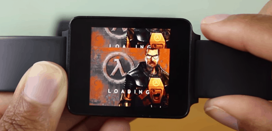 Half Life on an LG G Watch. What a time to be alive! Photo: Dave Bennett