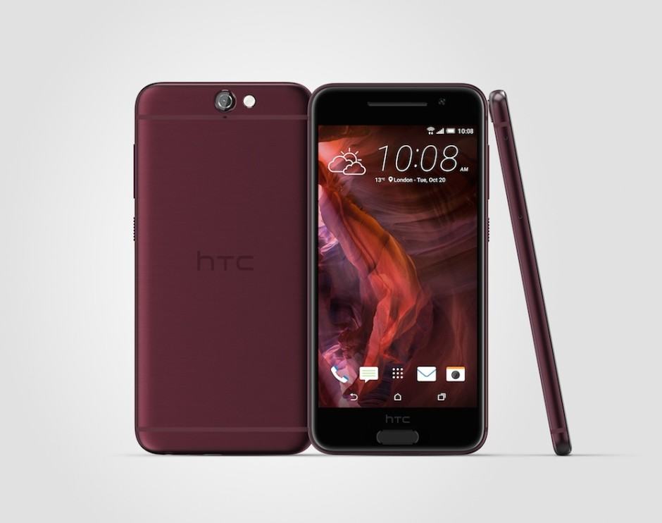 The One A9 in garnet red. Photo: HTC