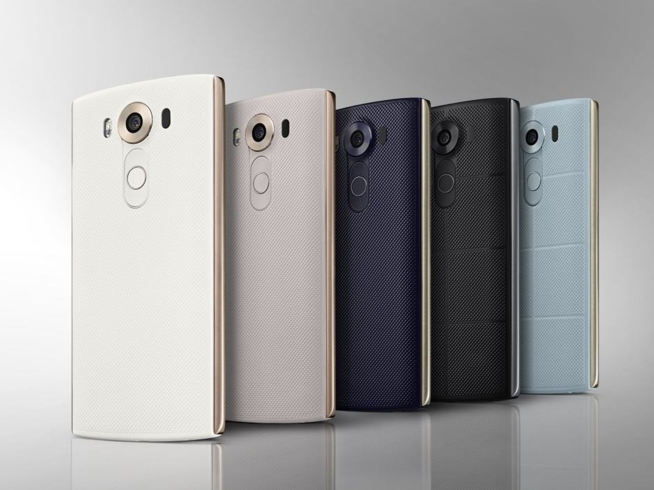 The V10 is coming soon in five pretty colors. Photo: LG