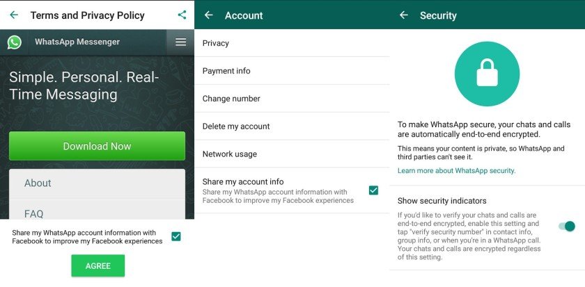 New features found in the latest WhatsApp beta. Screenshots: Javier Santos