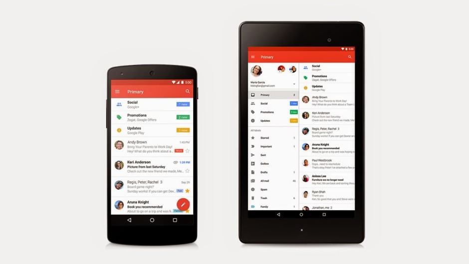 Gmail on Android. Photo: Google