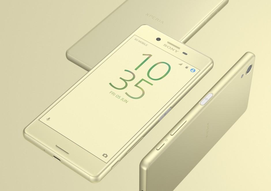 Xperia X in cool lime gold. Photo: Sony