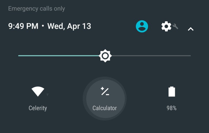 Android N's new Calculator shortcut. Screenshot: Android Police.