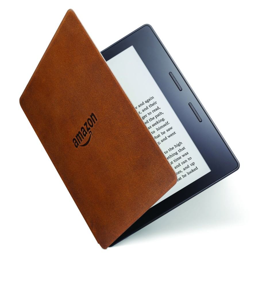 Readers rejoice! The page turn buttons return on the Kindle Oasis. Photo: Amazon
